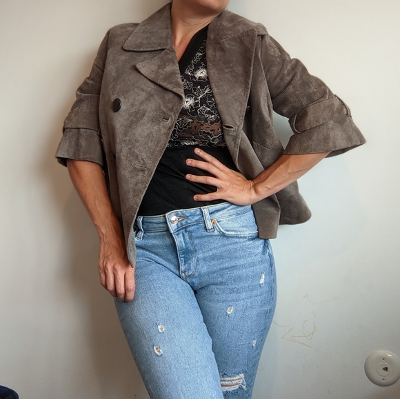 Vintage June Leather + Silk Jacket - Picture 10 of 16